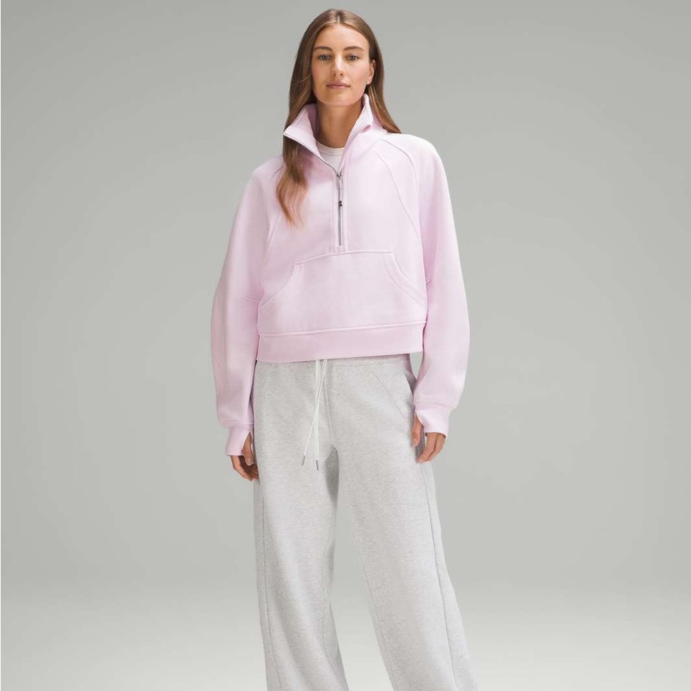 Lululemon Scuba Funnel-Neck Half Zip Pink